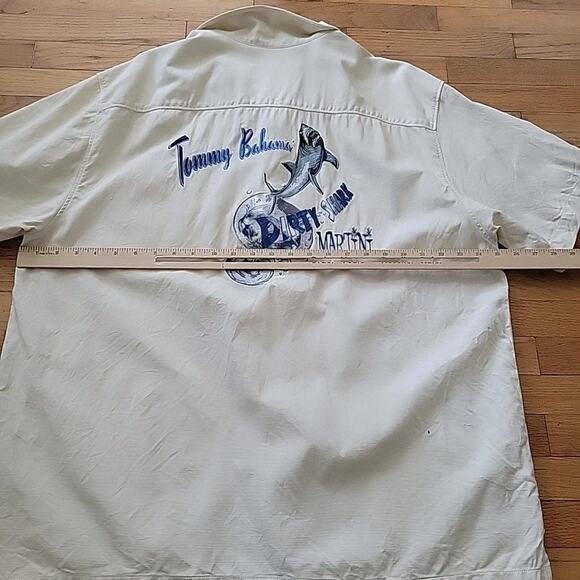 Tommy Bahama Vintage Original Fit Silk Button Up Shirt Dirty Shark Martini Party - Picture 6 of 12